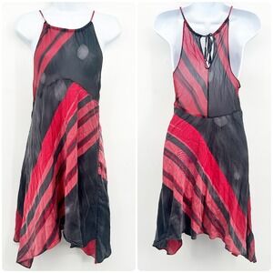 Victoria's Secret Womens 100% Silk Y2K Fairycore Grunge Handkerchief Dress L